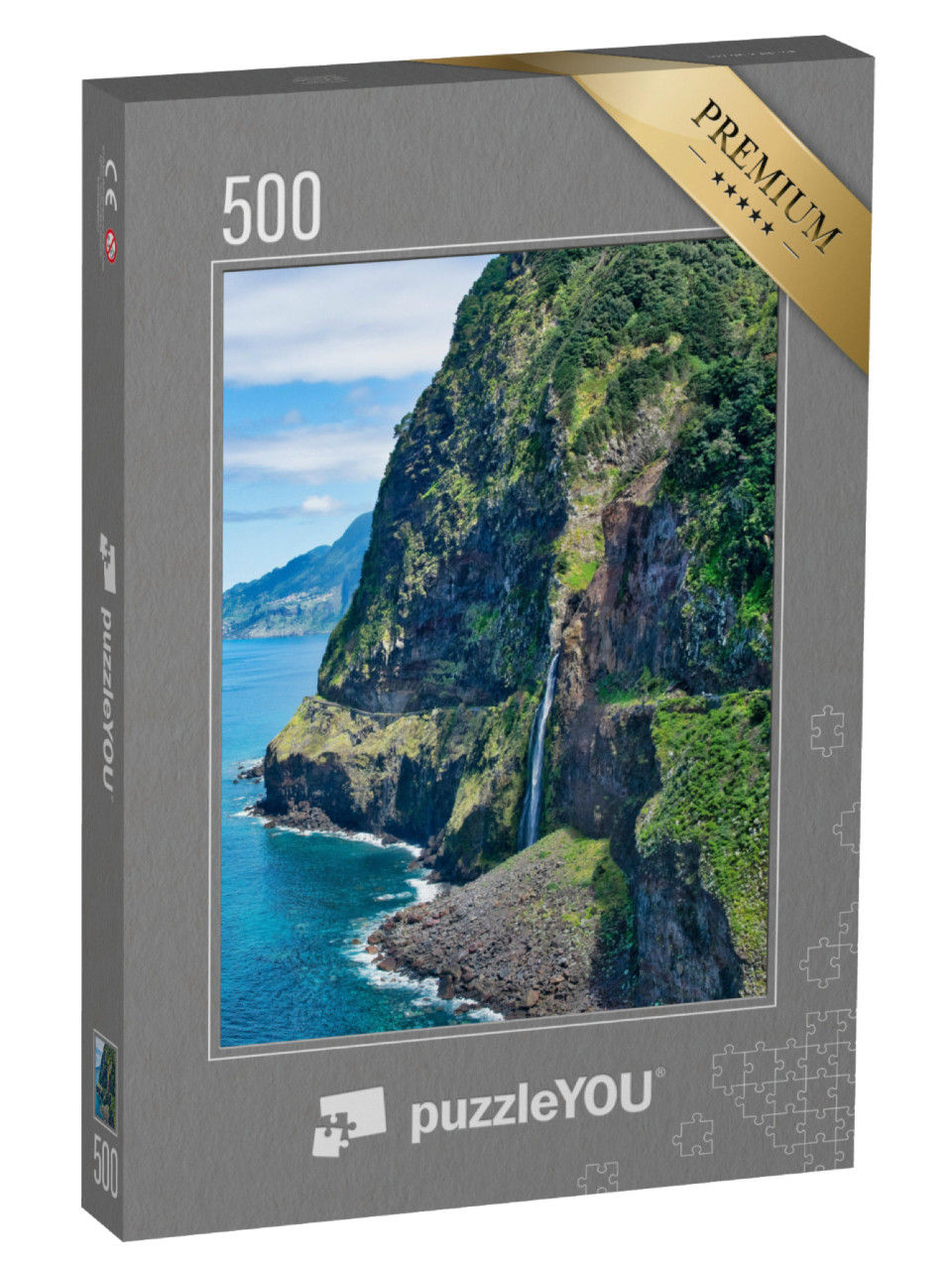 Puzzle 500 Teile „Brautschleierfälle auf der Insel Madeira, Portugal“