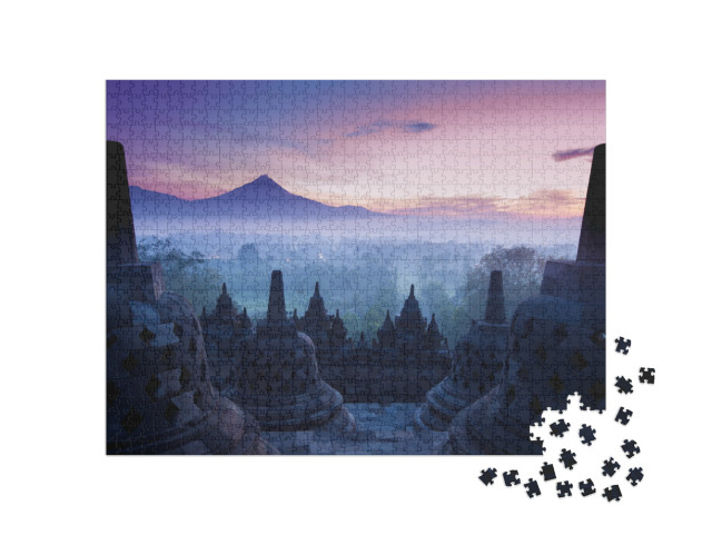 Puzzle 1000 Teile „Borobudur-Tempel, Yogyakarta, Java, Indonesien“