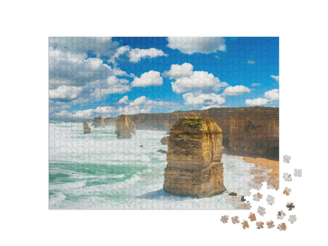 Puzzle 1000 Teile „Zwölf Apostel, Wahrzeichen in der Nähe der Great Ocean Road, Victoria, Australien“