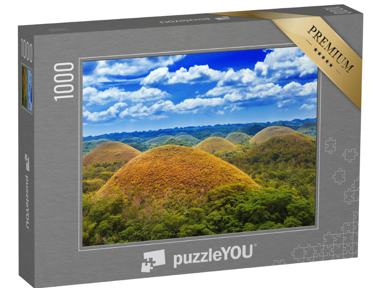 Puzzle 1000 Teile „Schokoladenhügel auf der Insel Bohol, Philippinen“