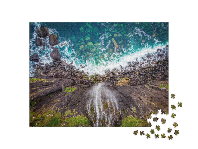 Puzzle 1000 Teile „Kilt Rock auf der Isle of Skye in Schottland“