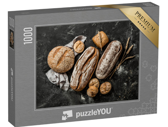 Puzzle 1000 Teile „Rustikale knusprige Brote und Brötchen“