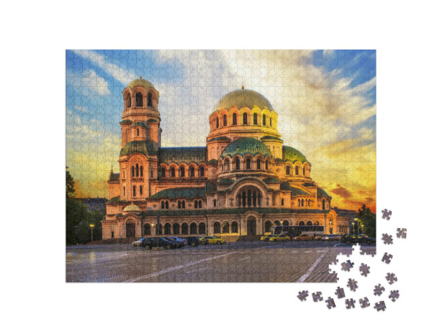 Puzzle 1000 Teile „Blick auf die Alexander-Newski-Kathedrale in Sofia, Bulgarien“