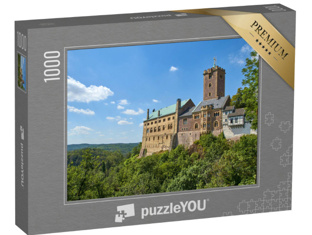 Puzzle 1000 Teile „Die Wartburg auf einem begrünten Hügel  “