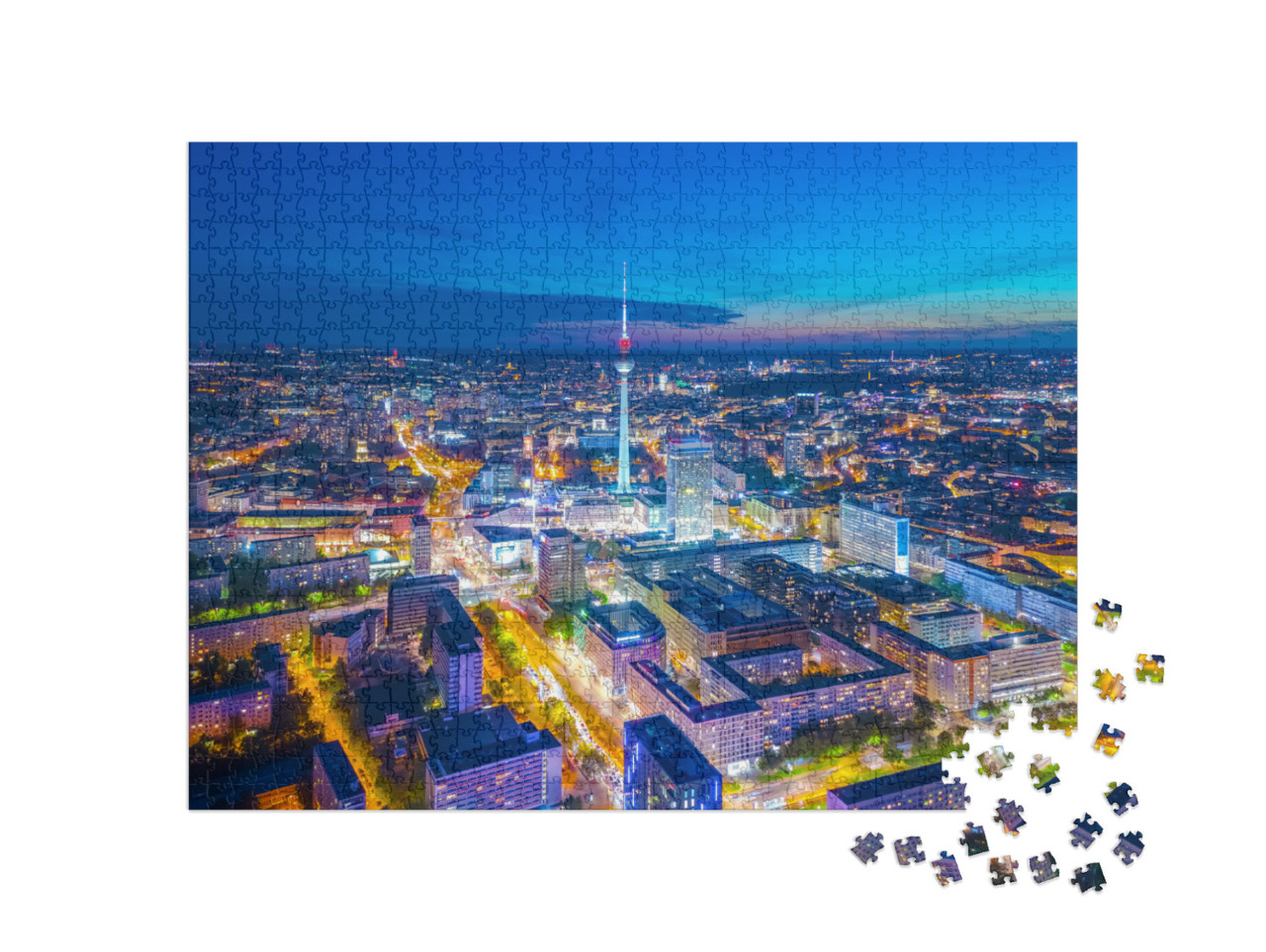 Puzzle 1000 Teile „Berlin bei Nacht“