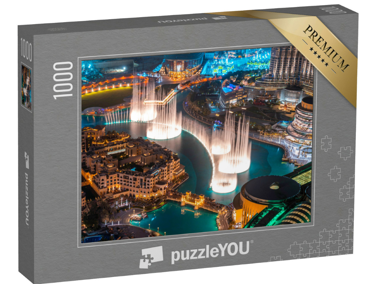 Puzzle 1000 Teile „Tanzende Fontänen-Show bei Nacht“
