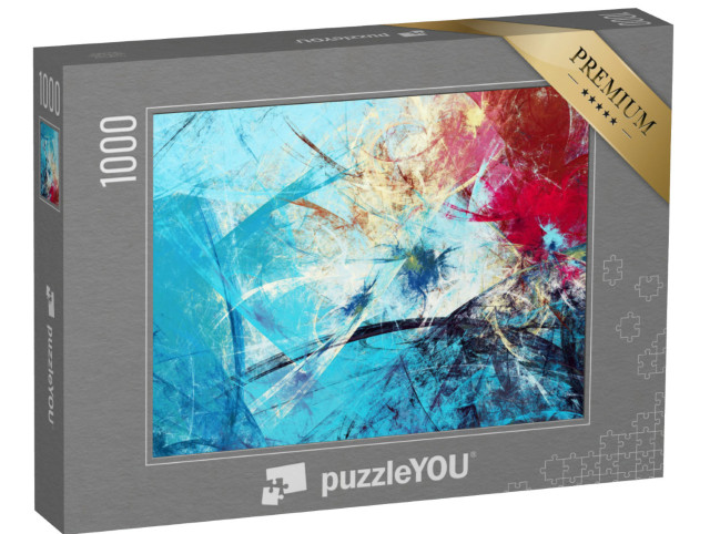 Puzzle 1000 Teile „Wintermorgen - abstrakte Malerei“