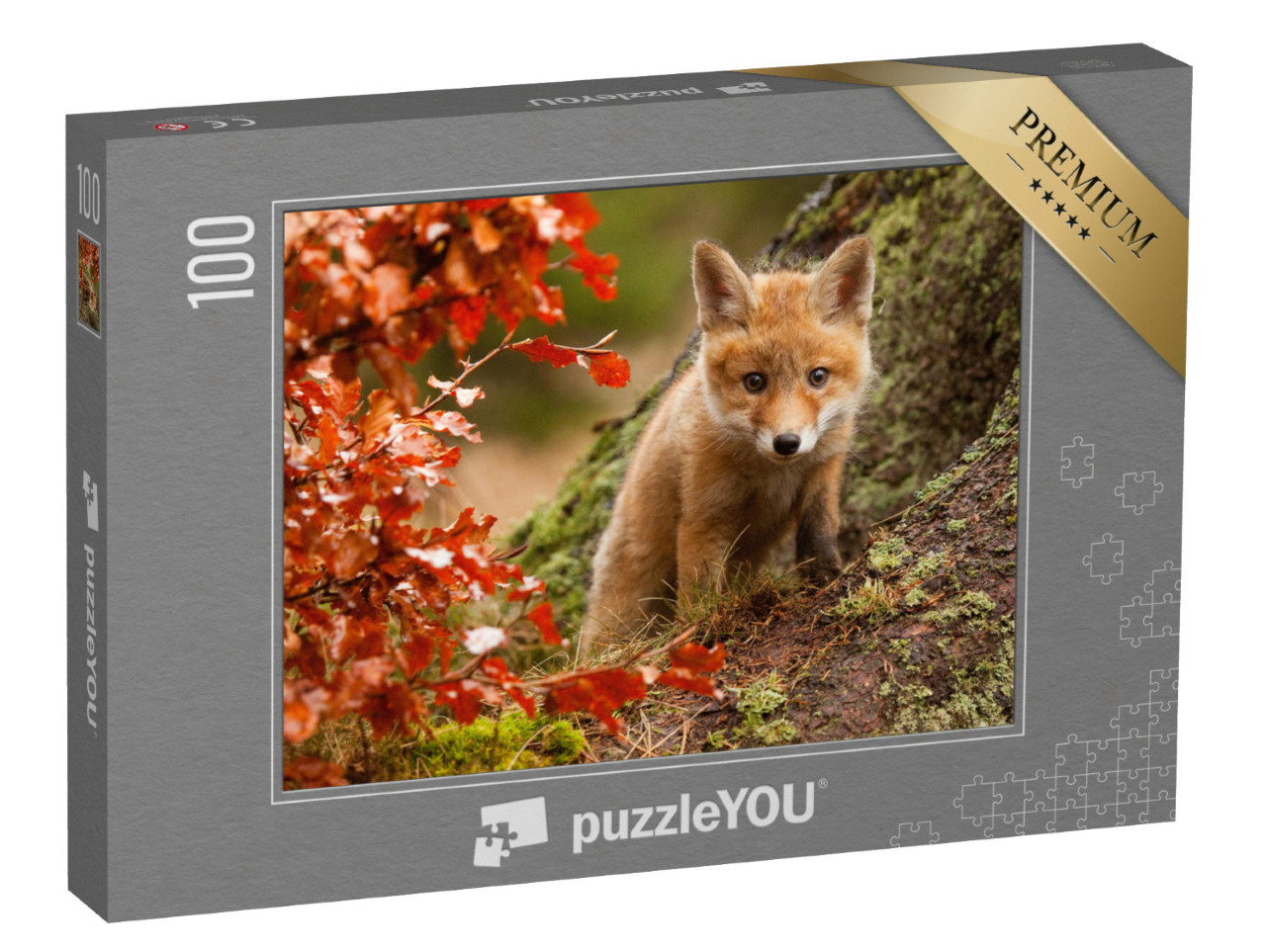 Puzzle 100 Teile „Neugieriges Fuchsjunges“