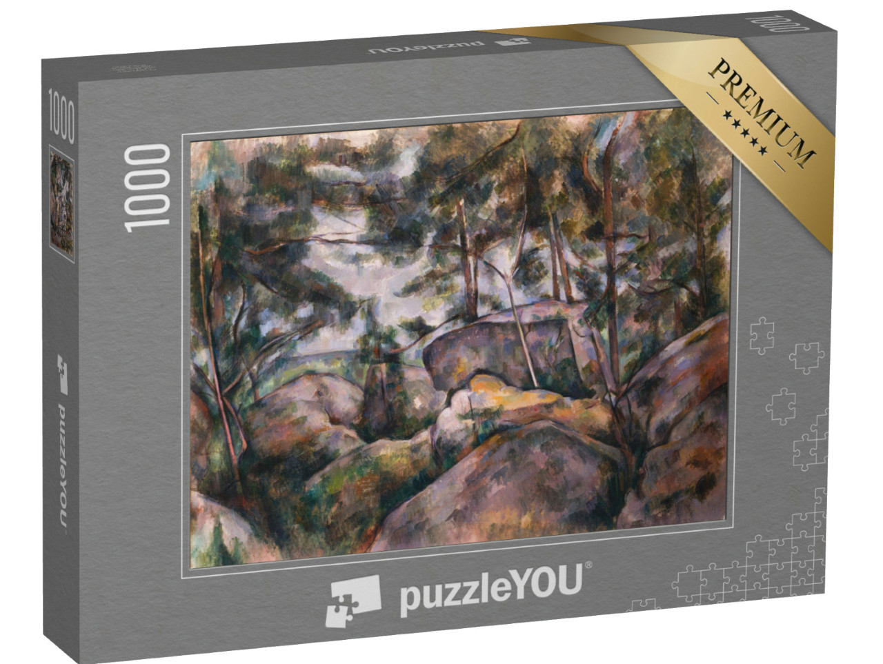 Puzzle 1000 Teile „Paul Cézanne - Felsen im Wald“