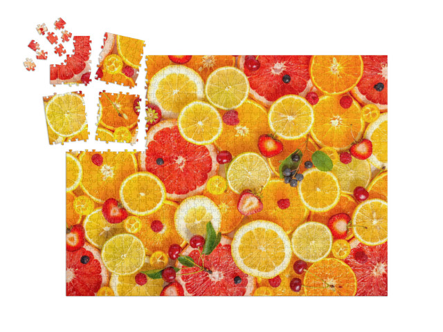 Puzzle „Frisch aufgeschnittene Zitrusfrüchte“ | SMART SORTED® 1000 Teile