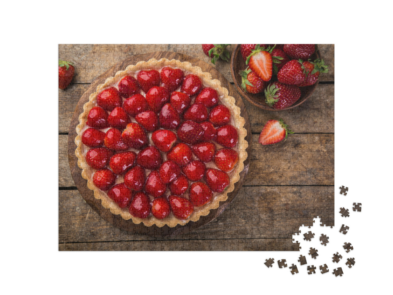 Puzzle 1000 Teile „Erdbeertorte“