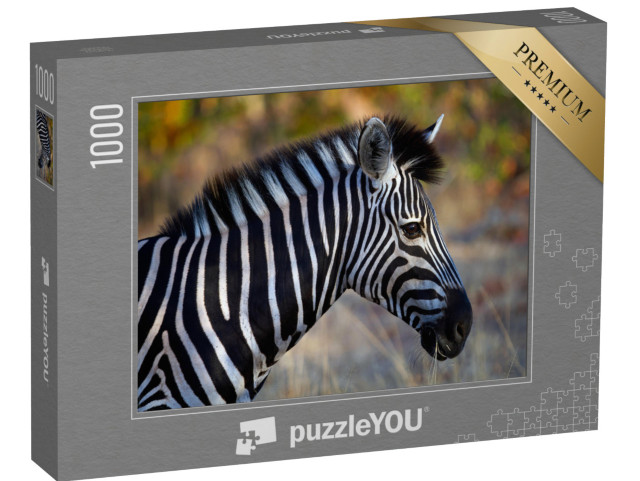 Puzzle 1000 Teile „Seiten-Porträt eines Zebras“