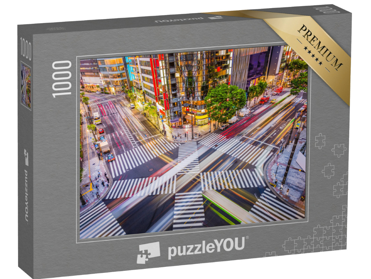 Puzzle 1000 Teile „Stadtbild mit Kreuzung von Tokio, Japan“