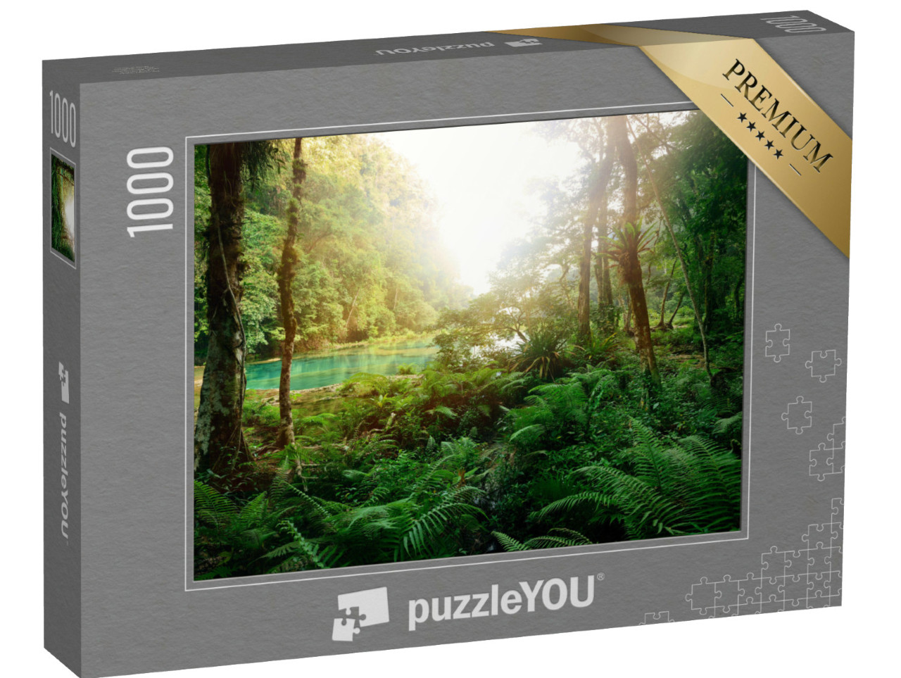 Puzzle 1000 Teile „Mysteriöser Maya-Dschungel, Nationalpark Semuc Champey Guatemala“