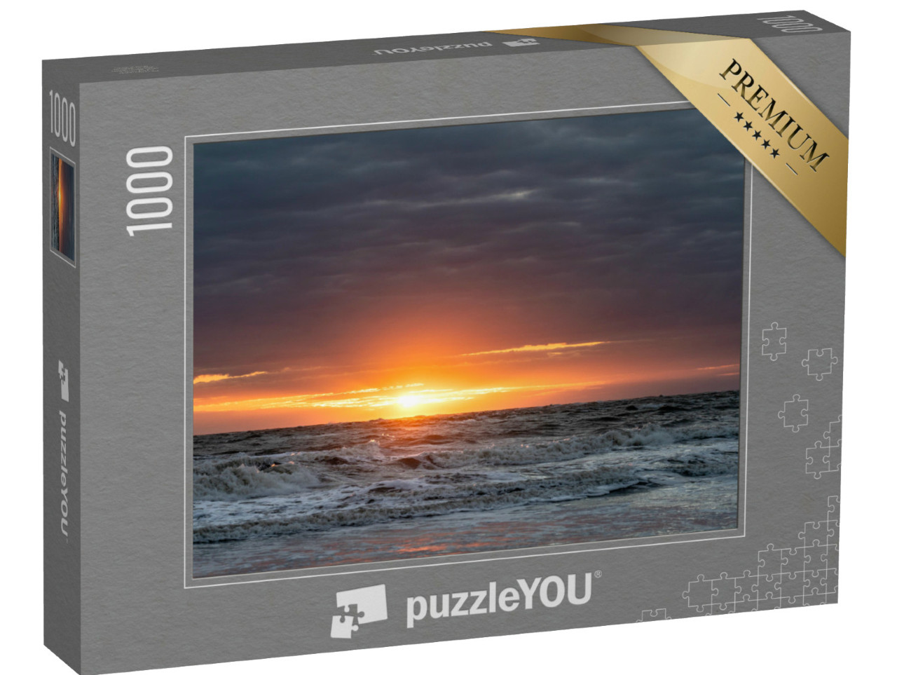 Puzzle 1000 Teile „Sonnenuntergang am Strand von Norderney“