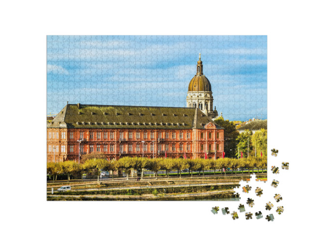 Puzzle 1000 Teile „Das Kurfürstliche Schloss mit Christuskirche, Mainz, Deutschland“