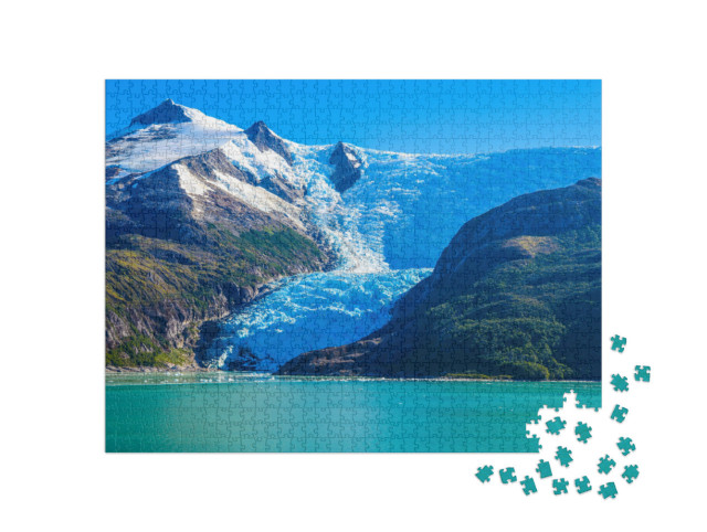 Puzzle 1000 Teile „Gletscher an der Südküste Chiles“