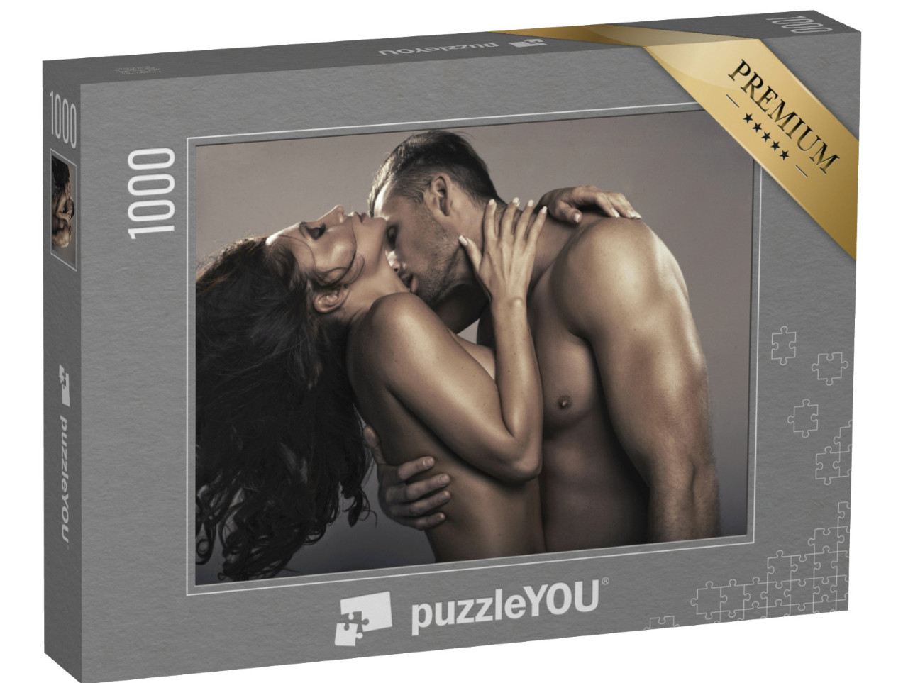 Puzzle 1000 Teile „Sexy Paar in enger Umarmung“