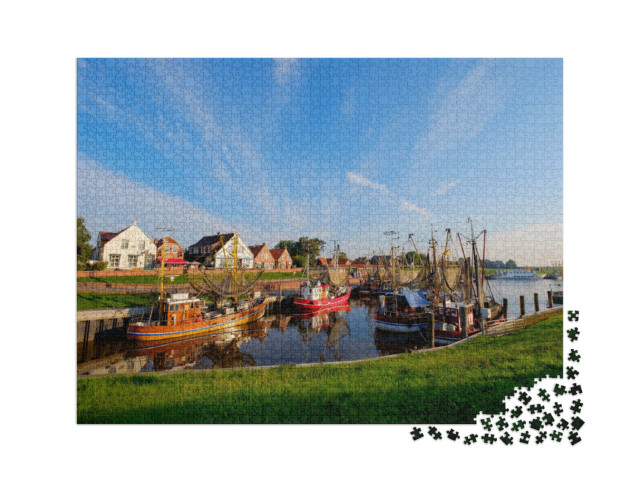 Puzzle 2000 Teile „Der Fischereihafen von Greetsiel, Deutschland“