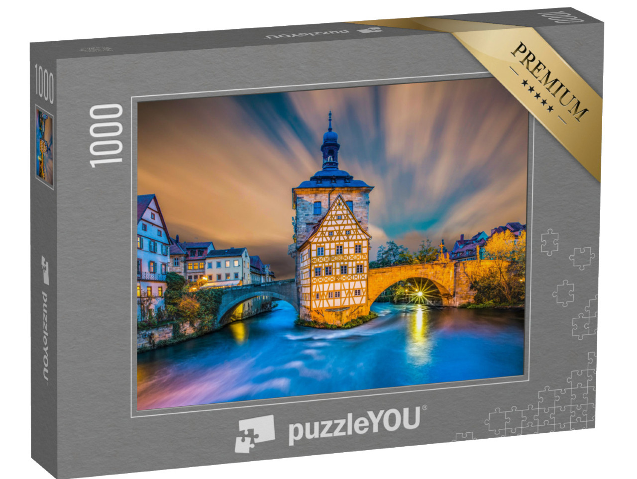 Puzzle 1000 Teile „Idyllische Altstadt in Bamberg, Deutschland“