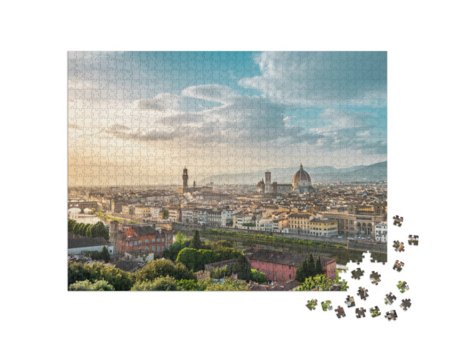 Puzzle 1000 Teile „Atemberaubendes Panorama von Florenz, Italien“