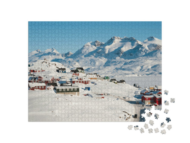 Puzzle 1000 Teile „Tasiilaq in der Winterzeit, Grönland“