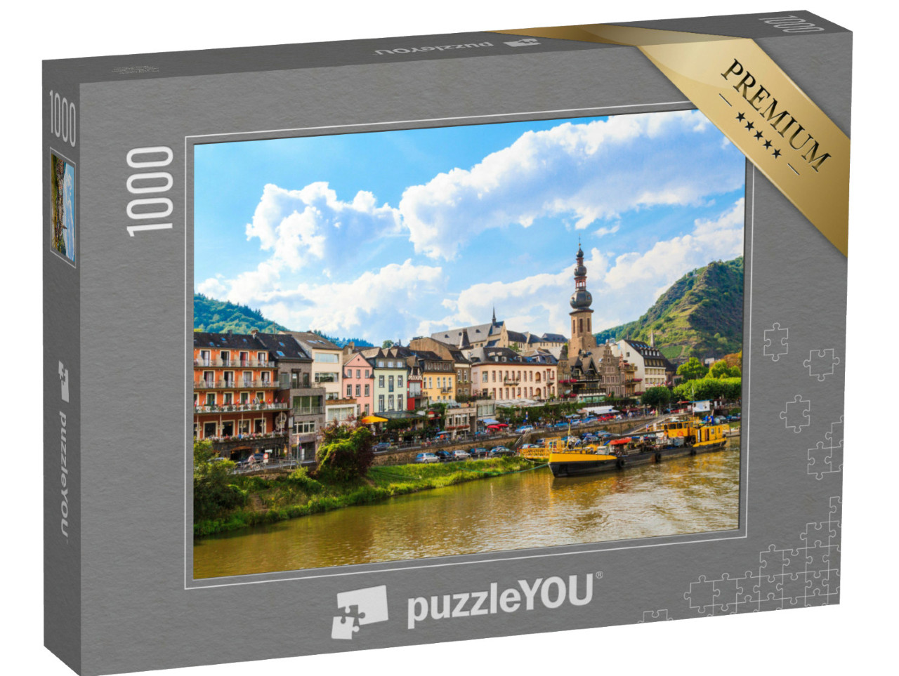 Puzzle 1000 Teile „Cochem, eine Weinstadt an der Mosel, Deutschland“