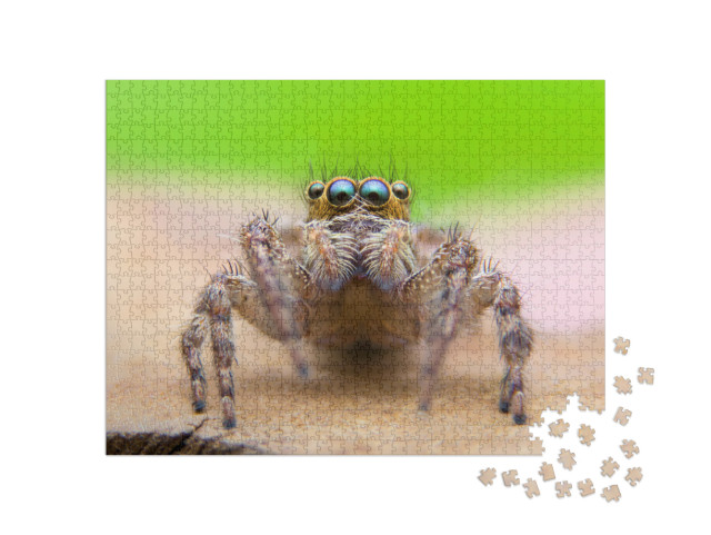 Puzzle 1000 Teile „Super-Makro-Fotografie der Springspinne“