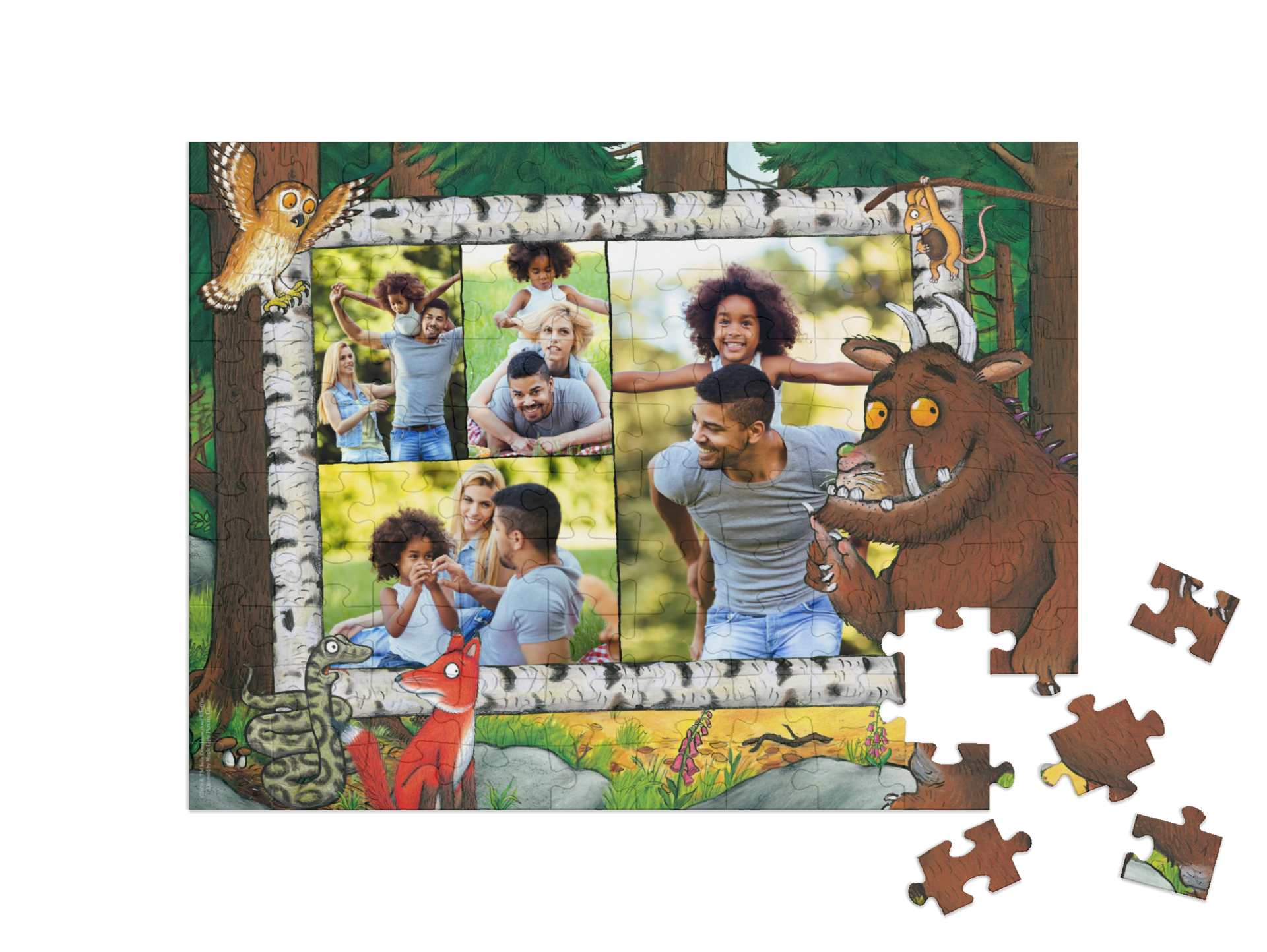 „Waldspaziergang“ in Querformat Collage