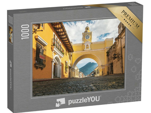Puzzle 1000 Teile „Spektakulärer Blick durch den Santa Catalina Bogen, Antigua, Guatemala“