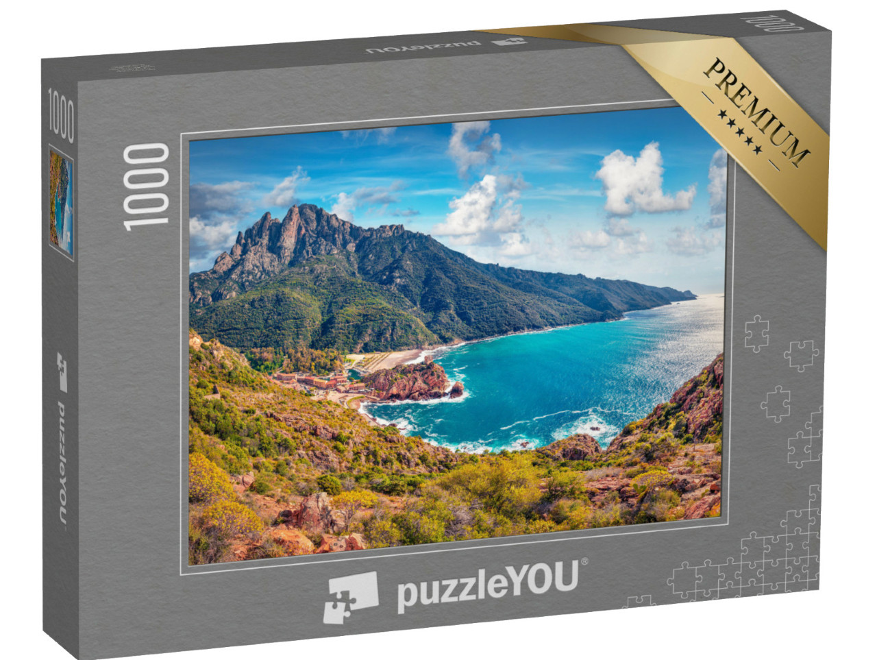 Puzzle 1000 Teile „Frühlingsbild aus Porto: Stadtbild mit Meer, Portugal“