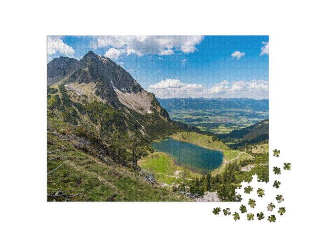 Puzzle 1000 Teile „Entschenkopfübergang mit fantastischem Panoramablick“