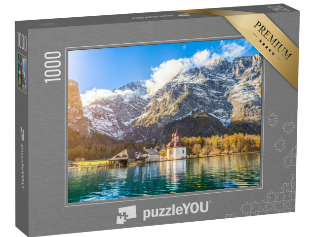 Puzzle 1000 Teile „Malerische Berglandschaft am Königssee in Bayern, Deutschland“