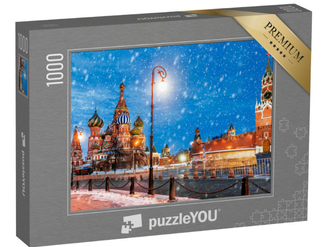 Puzzle 1000 Teile „Roter Platz zu Weihnachten, Moskau“