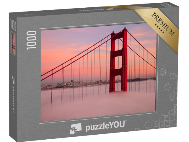 Puzzle 1000 Teile „Turm der Golden Gate Bridge im Nebel“