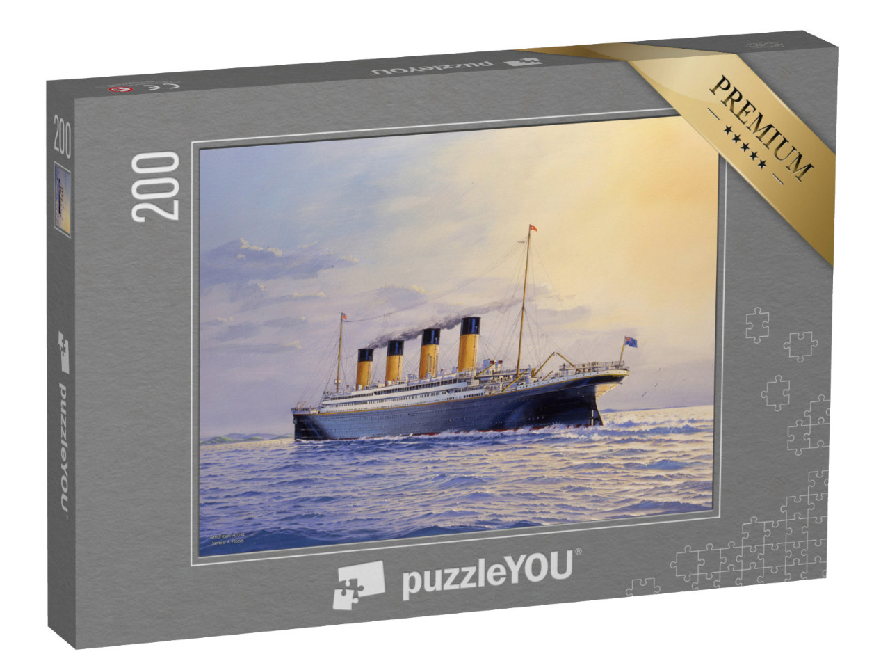 Puzzle 200 Teile „Titanic nähert sich Queenstown“