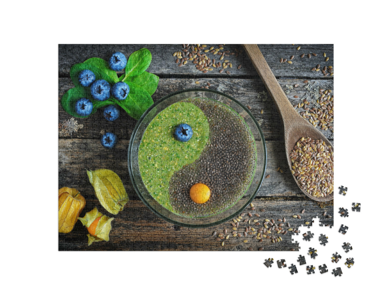 Puzzle 1000 Teile „Leinsamenbrei mit Chia“