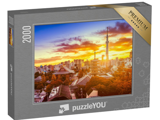 Puzzle 2000 Teile „Tokio, Japan, Senso-ji-Tempel und des Skytree“