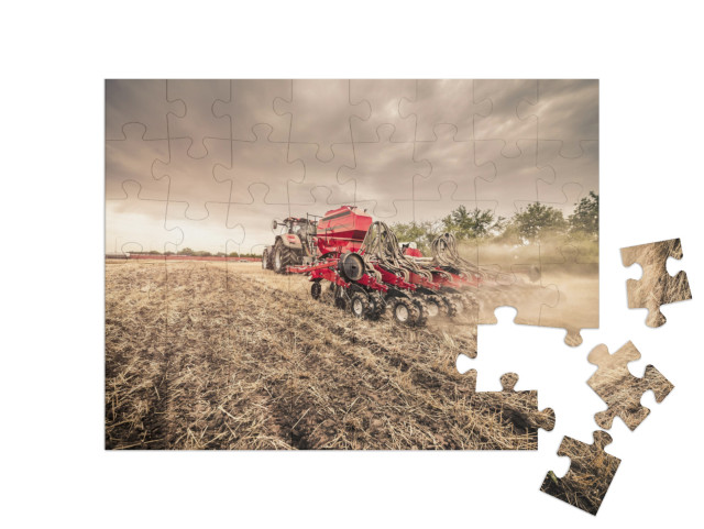 Puzzle 48 Teile „Aussaat direkt nach der Ernte“