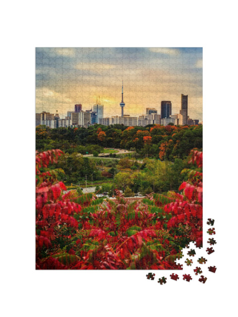 Puzzle 1000 Teile „Toronto im Herbst bei Sonnenuntergang“