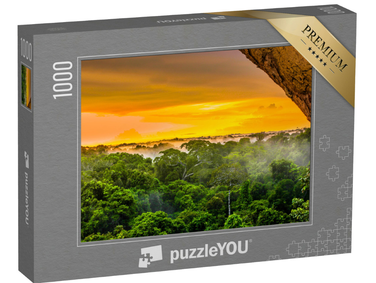 Puzzle 1000 Teile „Sonnenuntergang im Regenwald des Amazonas, Brasilien“