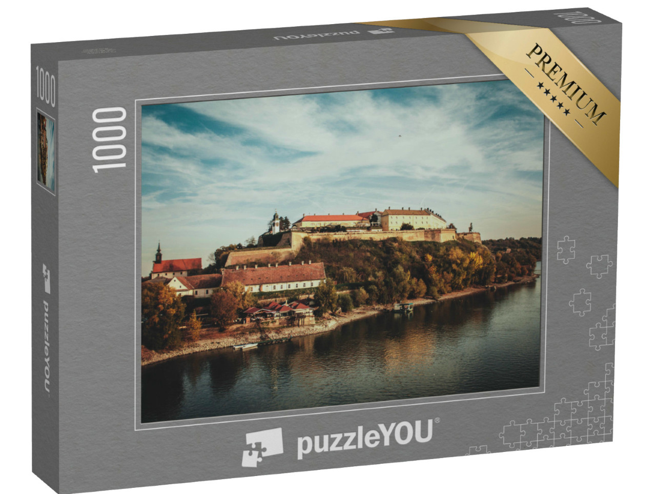 Puzzle 1000 Teile „Festung Petrovaradin und Donau, Novi Sad, Serbien“