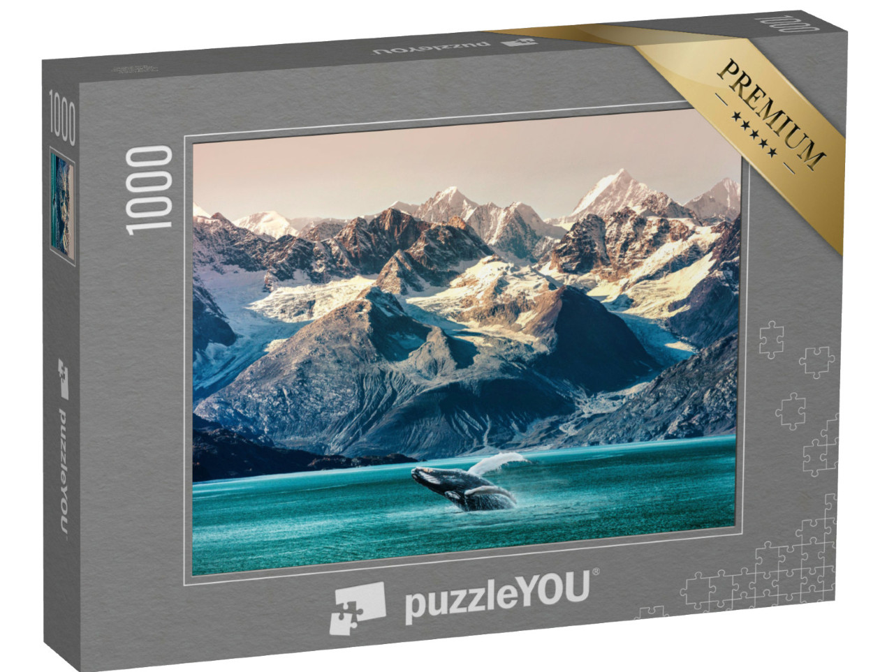 Puzzle 1000 Teile „Whale Watching: Bootsausflug entlang der Küste in Alaska“