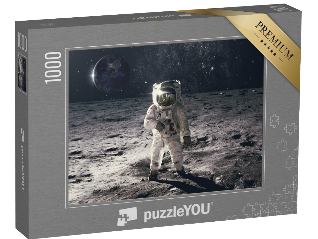 Puzzle 1000 Teile „Ein Astronaut mit Weltraumhintergrund“