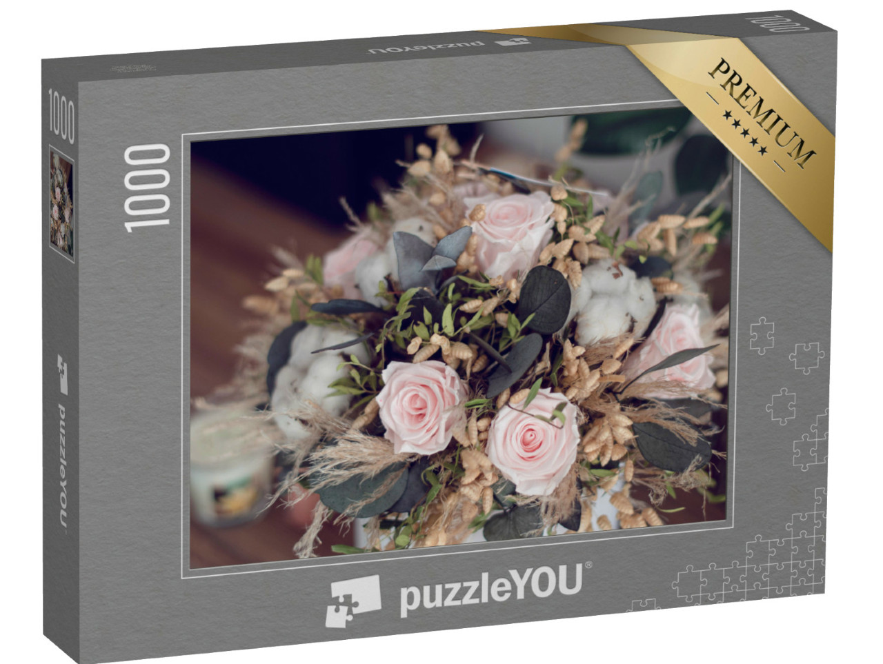 Puzzle 1000 Teile „Rosen mit getrockneten Blumen“