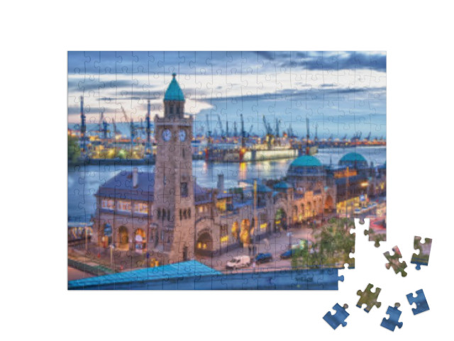 Puzzle 200 Teile „Hamburger Hafen, Deutschland“