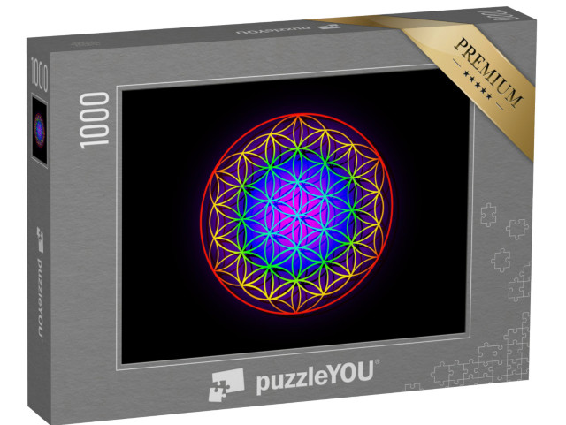 Puzzle 1000 Teile „Blume des Lebens, Yantra Mandala“