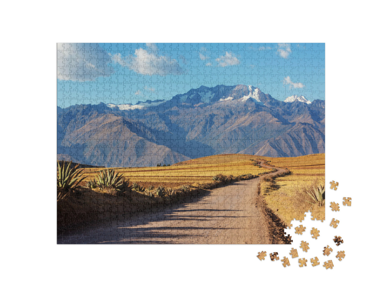 Puzzle 1000 Teile „Pampa-Landschaft in Cordillera de Los Andes, Peru, Südamerika“