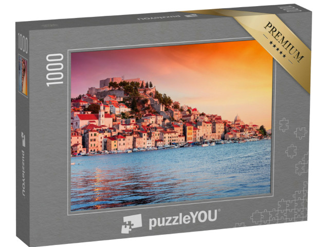 Puzzle 1000 Teile „Altstadt von Sibenik bei Sonnenuntergang, Kroatien“