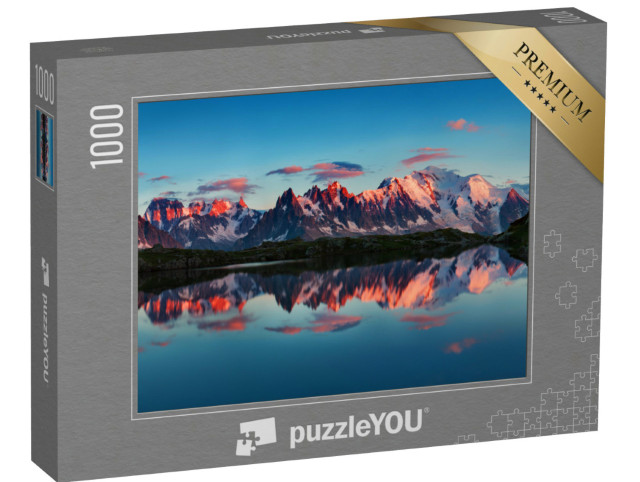 Puzzle 1000 Teile „Mont Blanc im Sommer, Grajische Alpen, Frankreich, Europa“